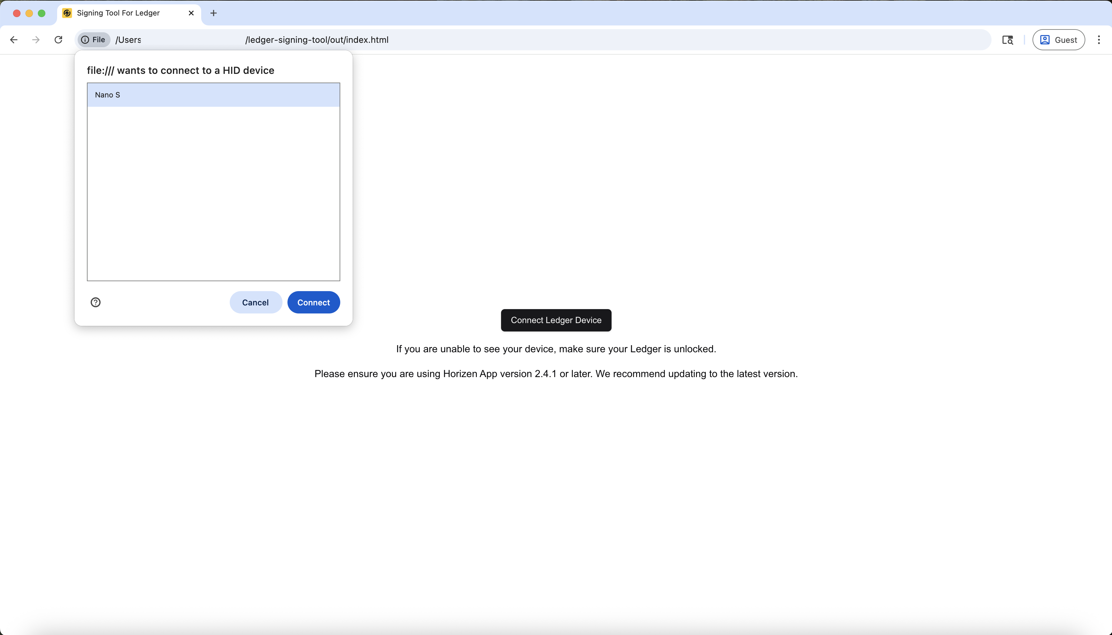 Connect Ledger