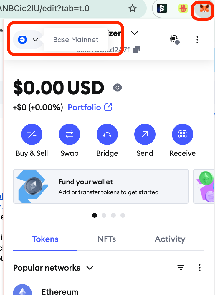 Connect MetaMask